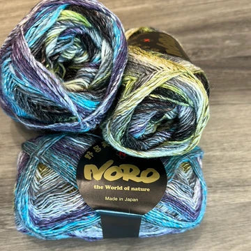Noro Silk Garden Sock S272 Grey, Lime & Brown