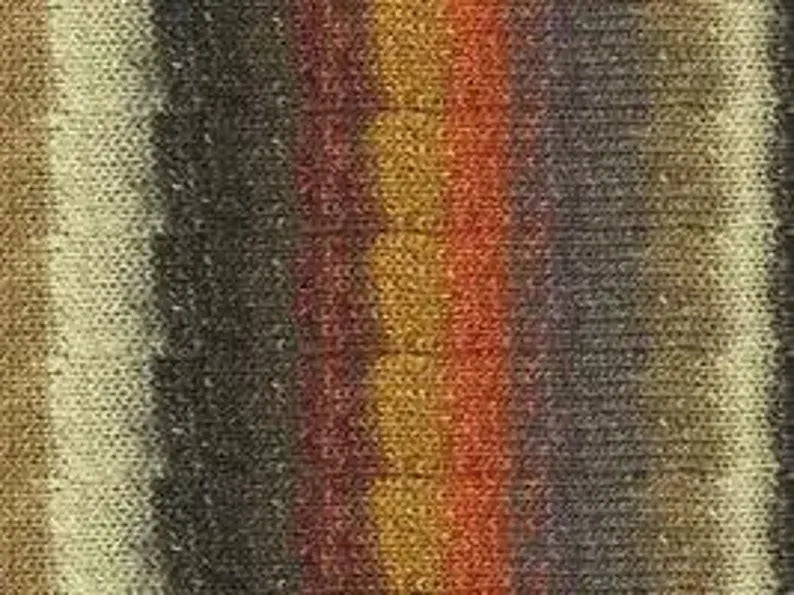 Noro Silk Garden Sock S349 Burnt Orange, Wine, Grey & Taupe