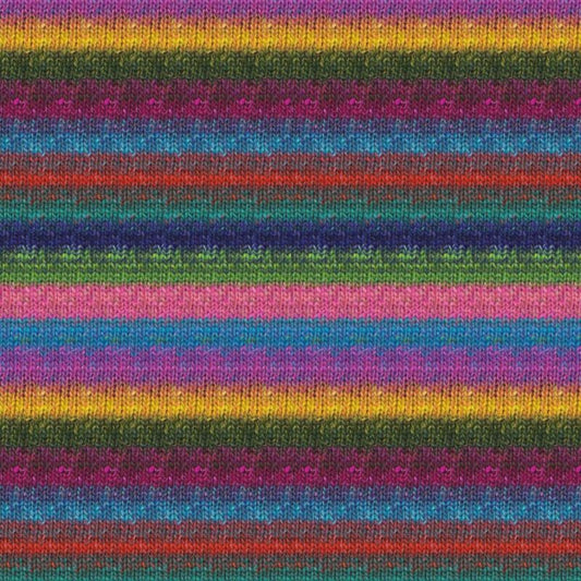 Noro Silk Garden Sock S87 Turquoise, Pink & Yellow