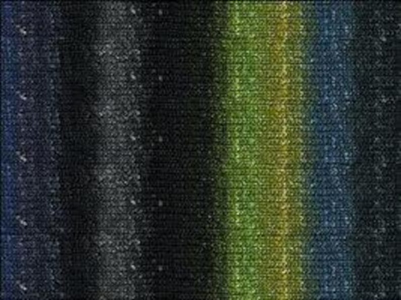 Noro Silk Garden Sock S252 Black, Lime & Blue