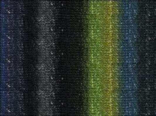 Noro Silk Garden Sock S252 Black, Lime & Blue