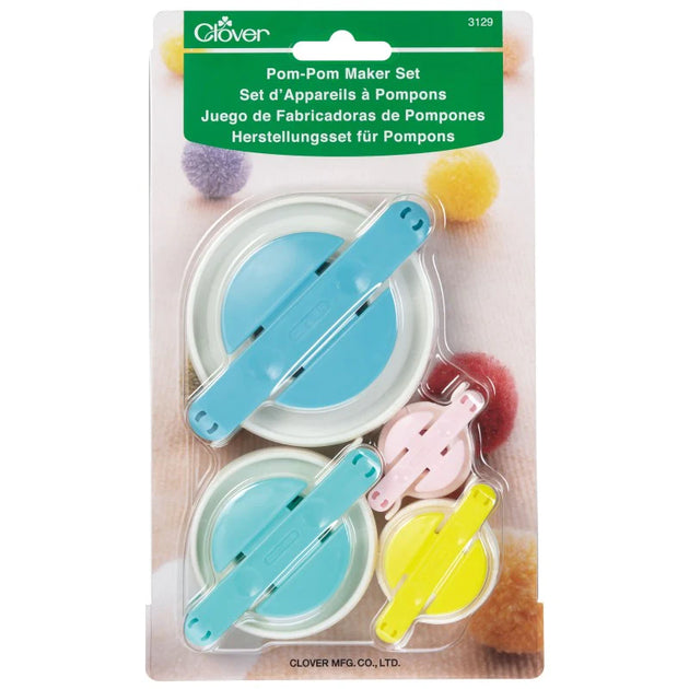 Clover Pom Maker Set 4-Count