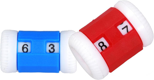 KnitPro 2 6.5 mm Combi Pack Sizes Row Counters, Blue & Red