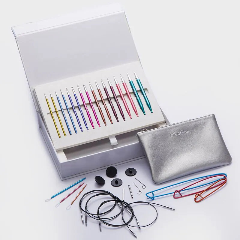 Knitter's Pride Melodies of Life "Zing" Interchangeable Needle Set-9 Pairs / 4 Cords/Accessories - Multi