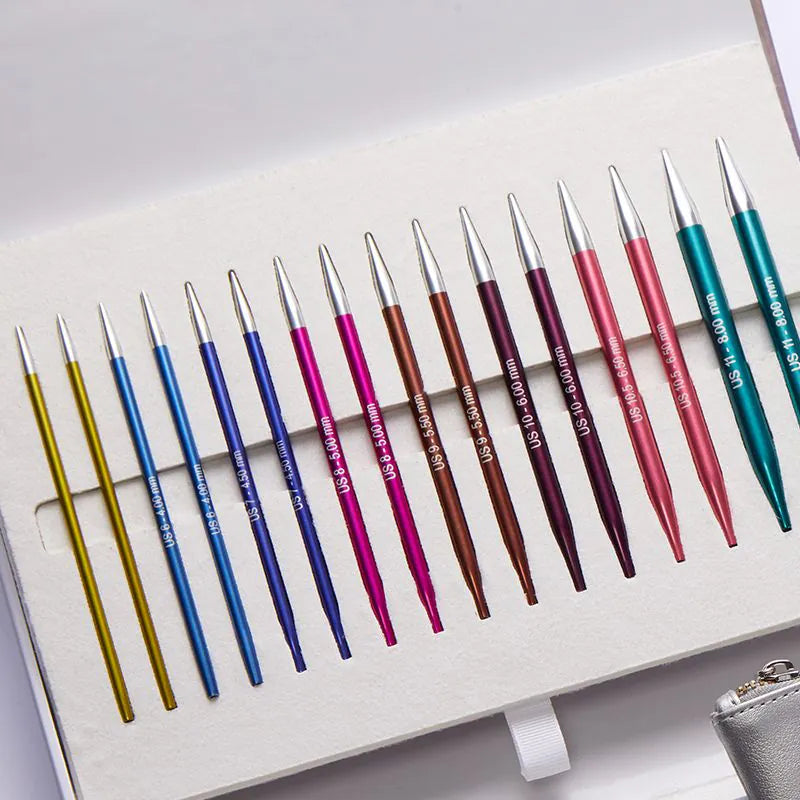 Knitter's Pride Melodies of Life "Zing" Interchangeable Needle Set-9 Pairs / 4 Cords/Accessories - Multi